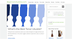 Desktop Screenshot of beginnerukuleles.com